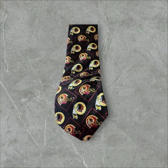 RM Sport Mens Multicolor Washington Redskins Allover Print Neck Tie - Picture 11 of 16